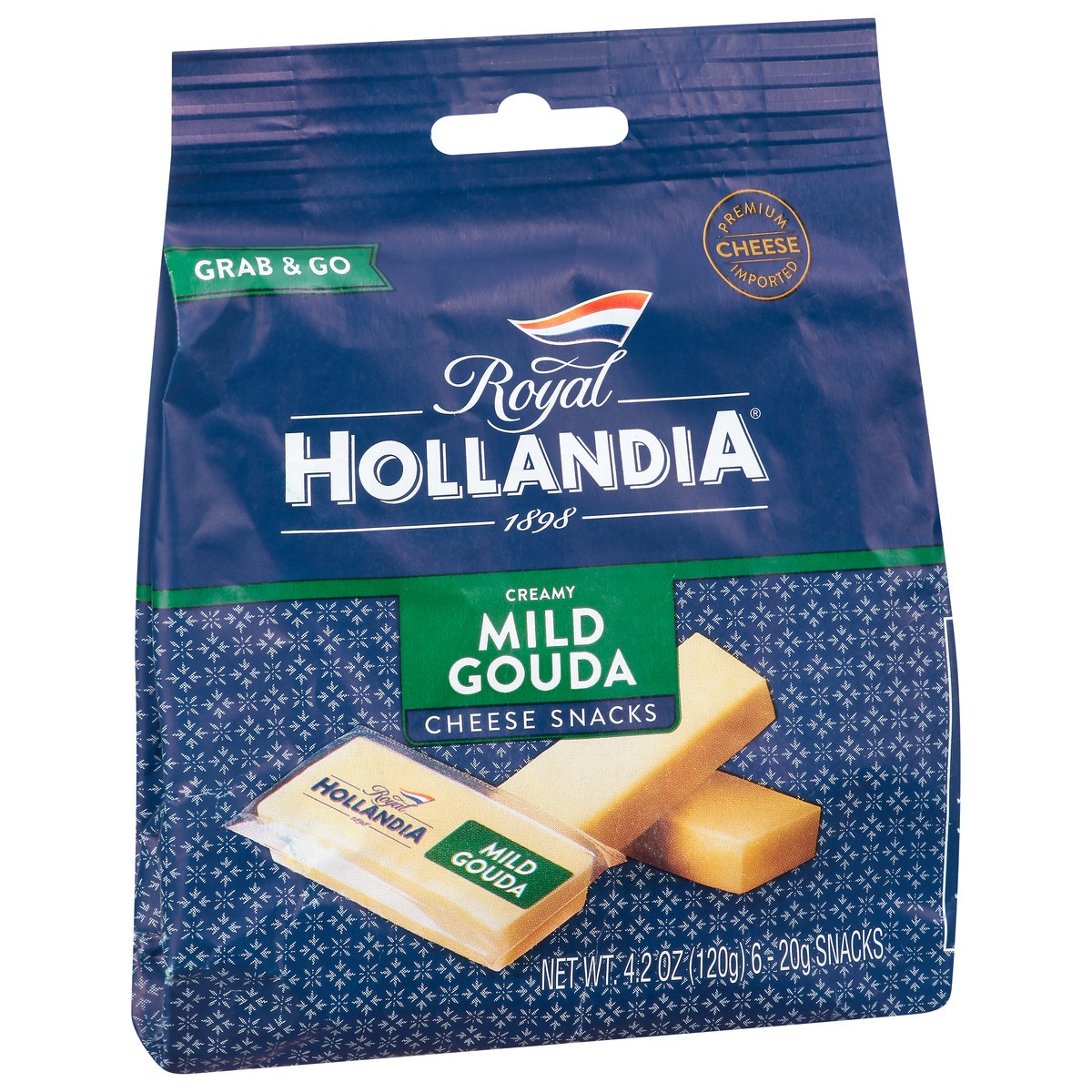 slide 5 of 13, Royal Hollandia Creamy Mild Gouda Cheese Snacks 6-20 g Wrappers, 6 ct