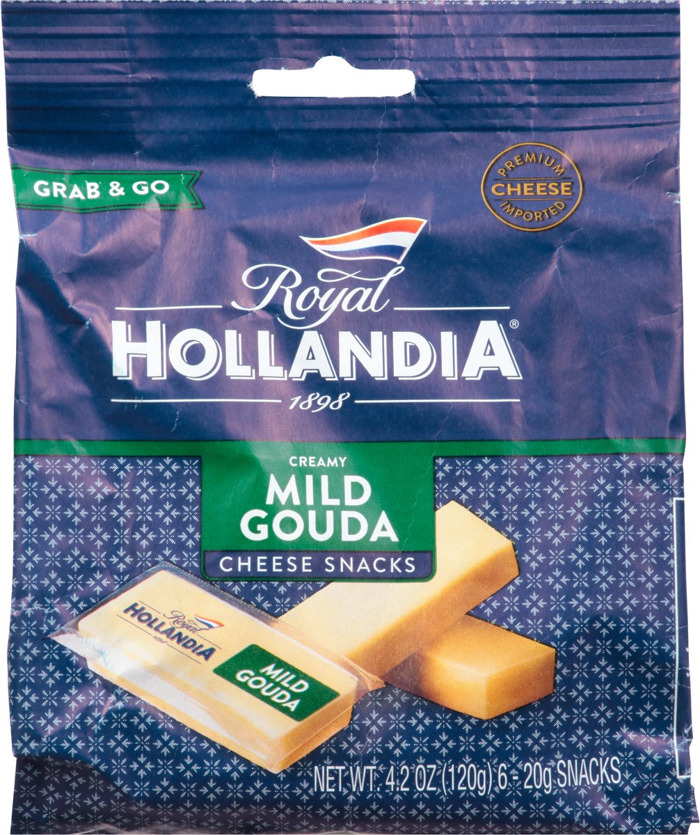 slide 1 of 13, Royal Hollandia Creamy Mild Gouda Cheese Snacks 6-20 g Wrappers, 6 ct