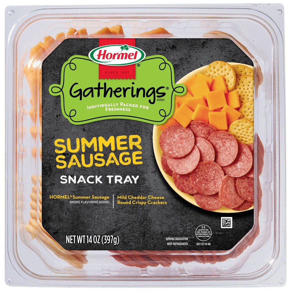 slide 2 of 2, Hormel Summer Sausage & Cheese Snack Tray - 14 Oz, 14 oz