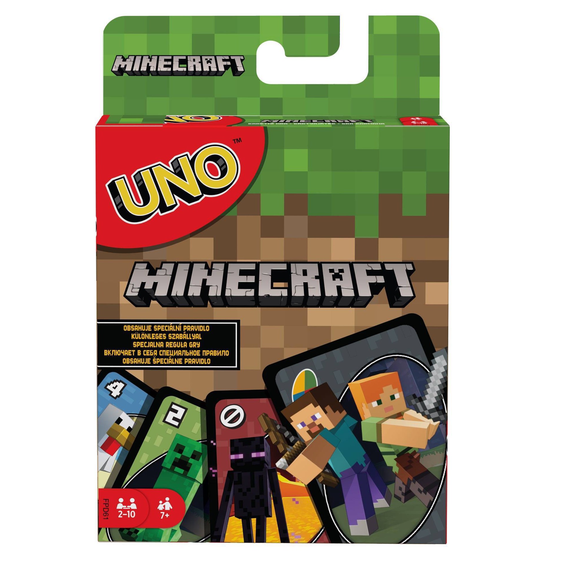 slide 1 of 3, Mattel Uno Minecraft, 1 ct