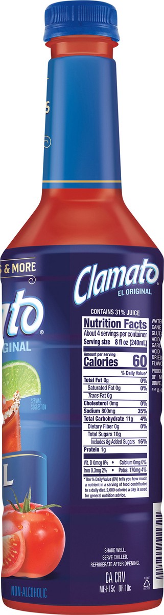 slide 10 of 12, Distributed Consumables Clamato Original, 33.8 fl oz