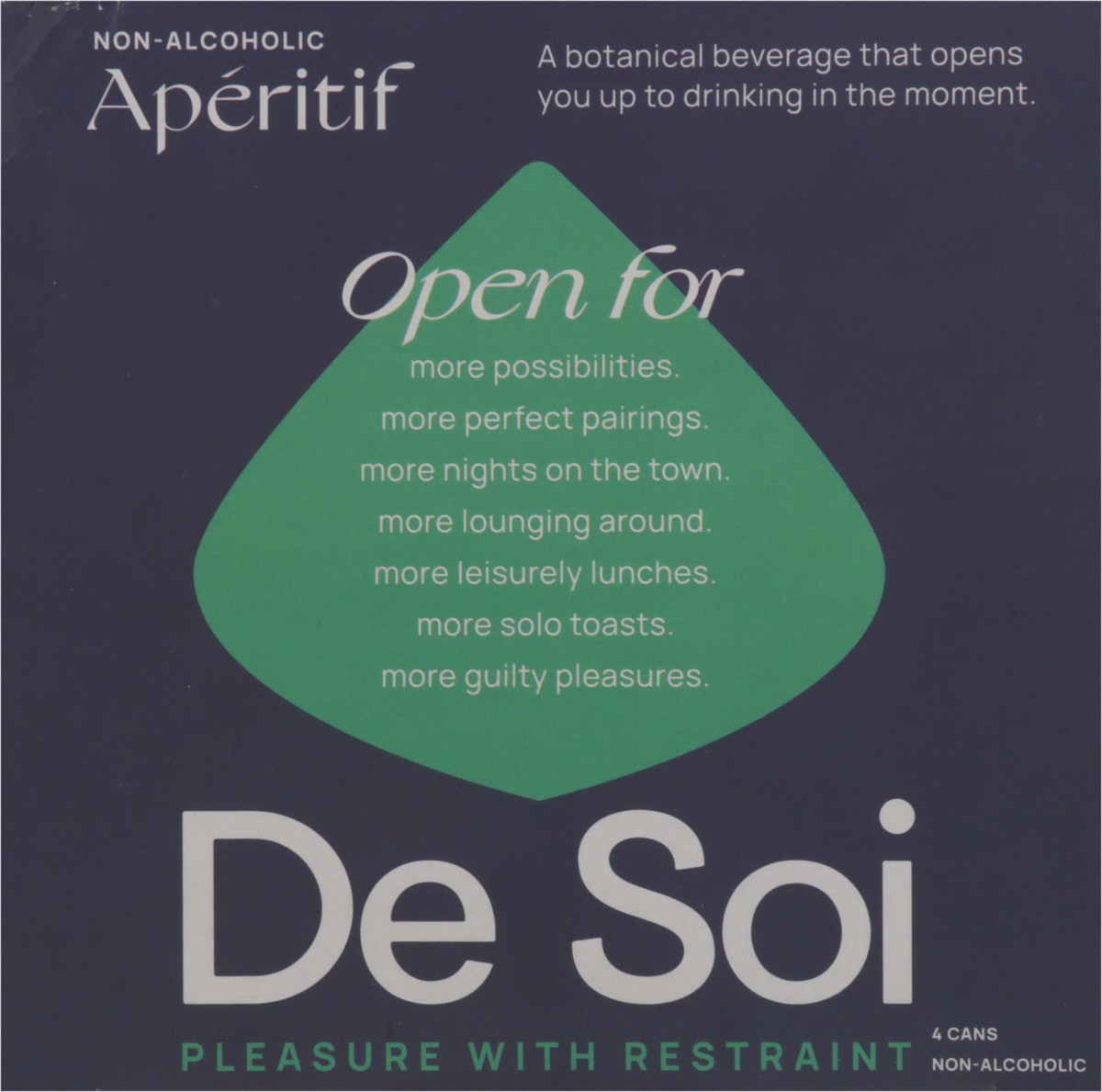 slide 7 of 13, De Soi Sparkling Non-Alcoholic Purple Lune Aperitif 4 - 8 fl oz Cans, 4 ct; 8.4 oz