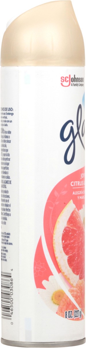 slide 9 of 10, Glade Aerosol Spray, Glade Air Freshener, Joyful Citrus & Daisies, 8 oz, 8 oz