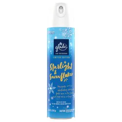 Glade Air Freshener Spray for Home, Starlight & Snowflakes Scent, Fragrance Infused with Essential Oils, Invigorating and Refreshing, with 100% Natural Propellent, 8.3 oz