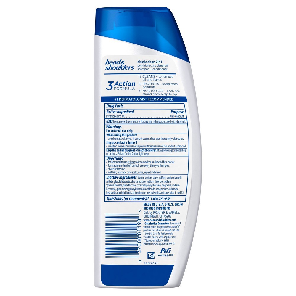 slide 3 of 3, Head & Shoulders Classic Clean Anti-Dandruff 2-in-1 Shampoo + Conditioner, 23.7oz, 23.7 fl oz