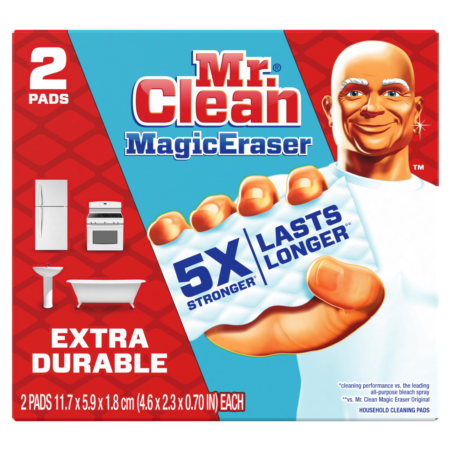 slide 3 of 5, Mr. Clean Magic Eraser Extra Durable Scrubber, Cleaning Pad, 2 ct, 2 ct