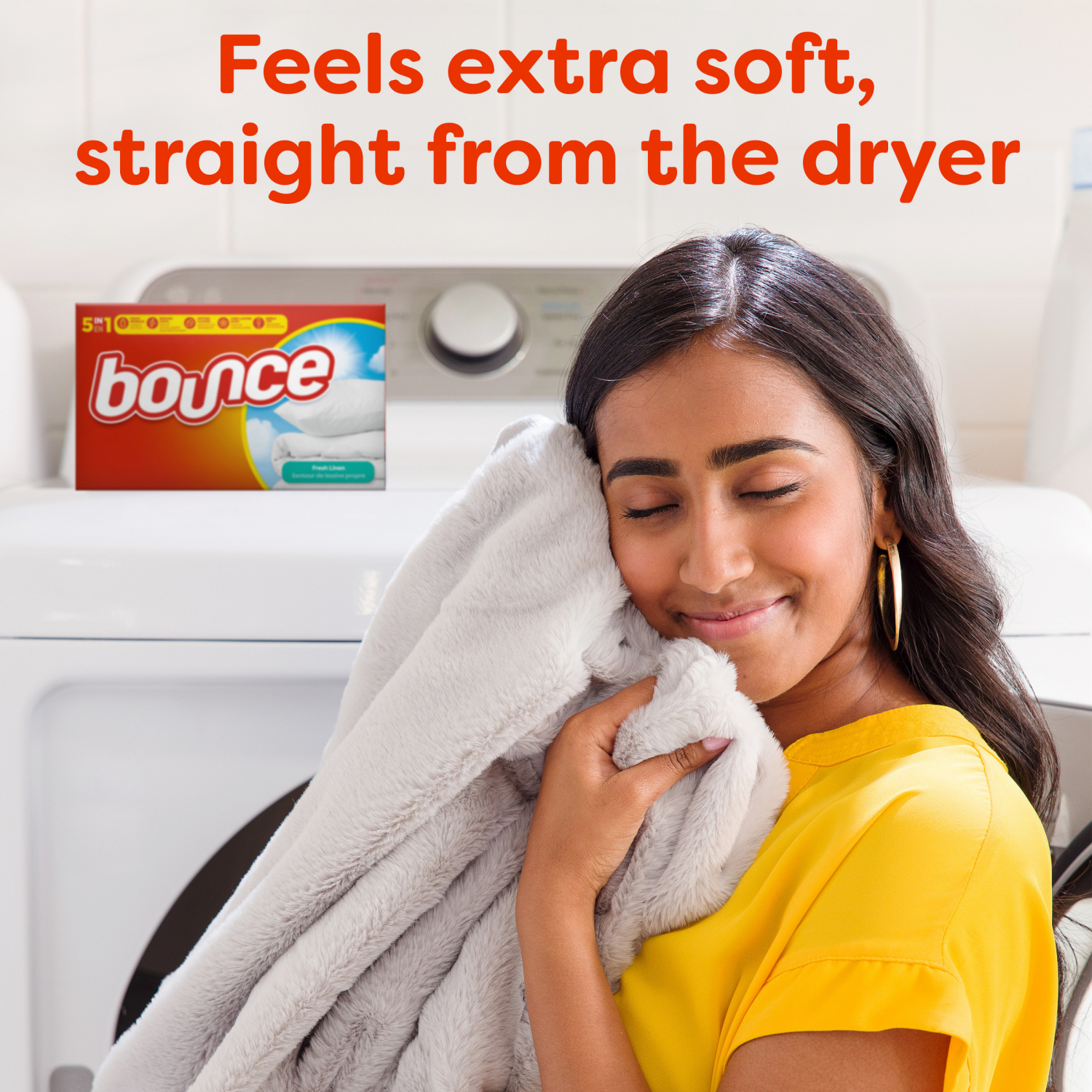 slide 2 of 8, Bounce Dryer Sheets, 160 count, Fresh Linen Scent, Fabric Softener Sheets, Reduces Static, Softens and Fights Wrinkles, 160 ct