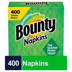 Bounty Paper Napkins, White, 400 Count