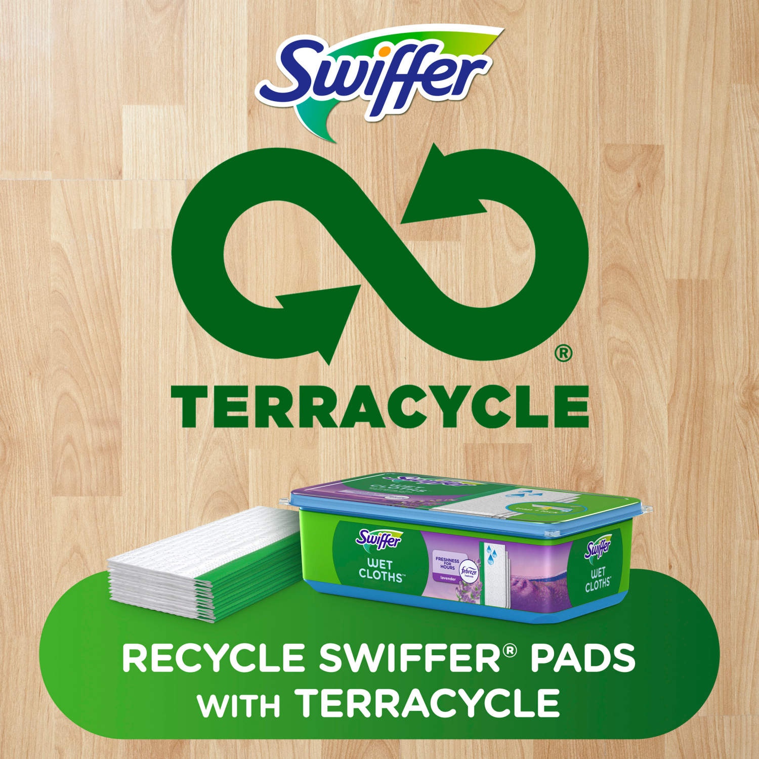 slide 5 of 8, Swiffer Sweep + Mop, Wet Pads Refill, Floor Cleaner, Cleaning Cloths, Lavender, 24ct, 24 ct