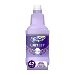 Swiffer Wet Jet Mop Refill Solution, Wood, Laminate, Tile, Floor Cleaner, Lavender, 1.25 Liters