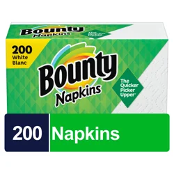 Bounty Paper Napkins, White, 200 Count