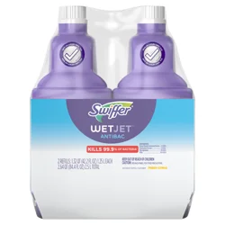 Swiffer Wet Jet Antibac Fresh Citrus Antibacterial Cleaner Refills 2 - 42.2 fl oz Bottles