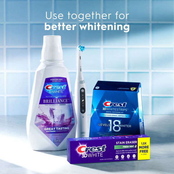 slide 16 of 29, Crest White Radiant Mint Whitening Toothpaste, 2.5 oz