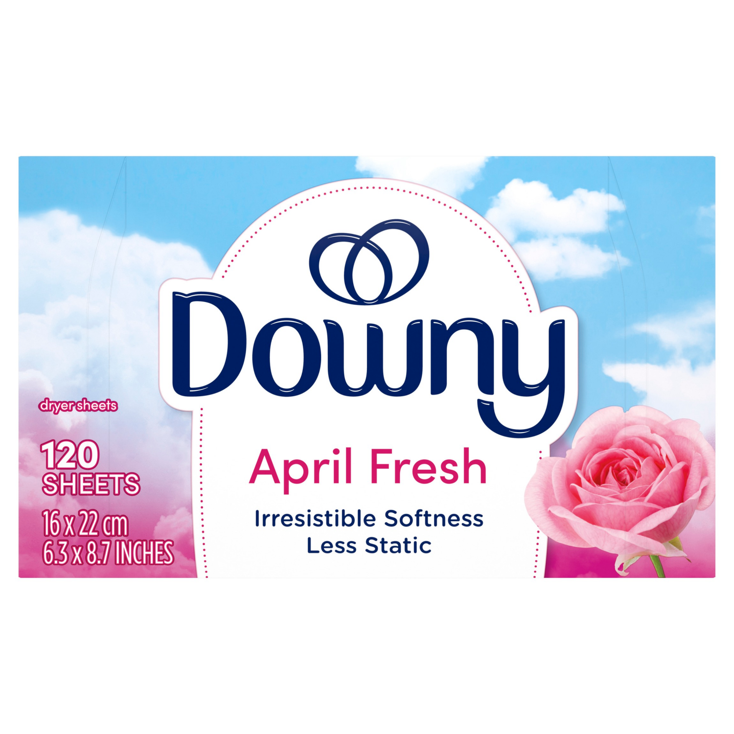 slide 4 of 5, Downy April Fresh Fabric Softener Dryer Sheets, 120 Count, 120 ct
