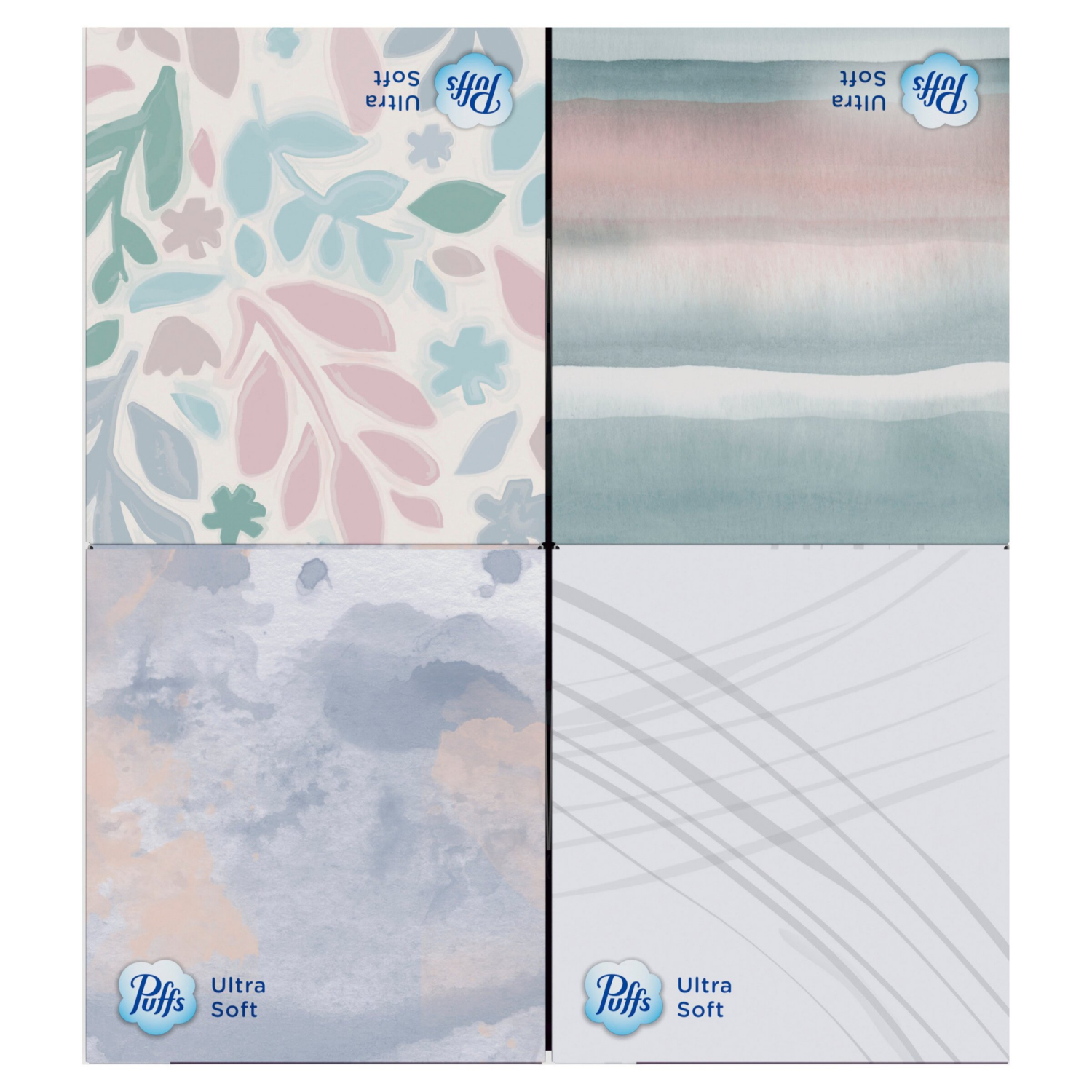 slide 3 of 8, Puffs Ultra Soft Non-Lotion Facial Tissue, 4 Mega Cubes, 288 ct