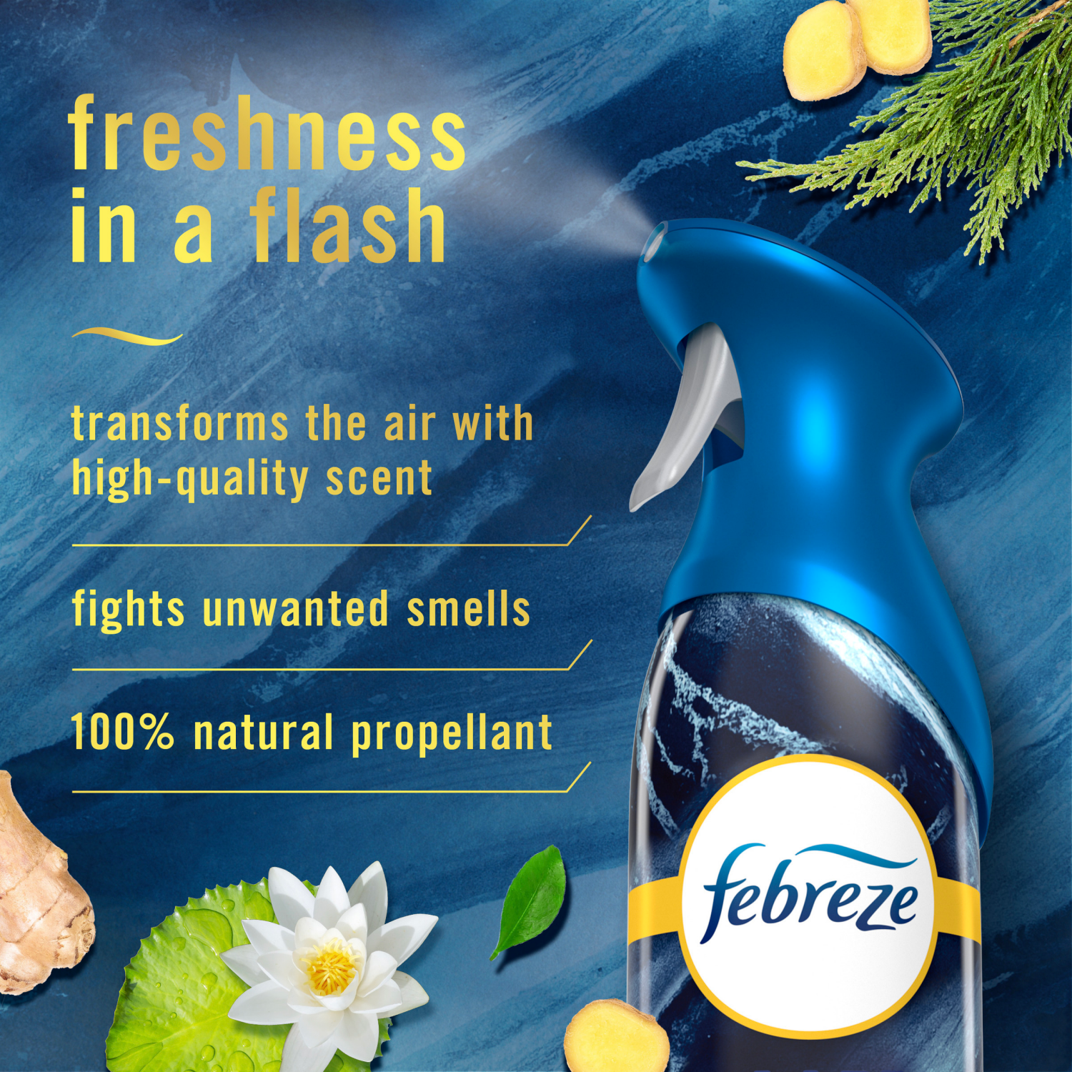 slide 6 of 8, Febreze Odor-Fighting Air Freshener, Ocean, 2 count, 8.8 fl oz each, 2 ct; 8.8 oz