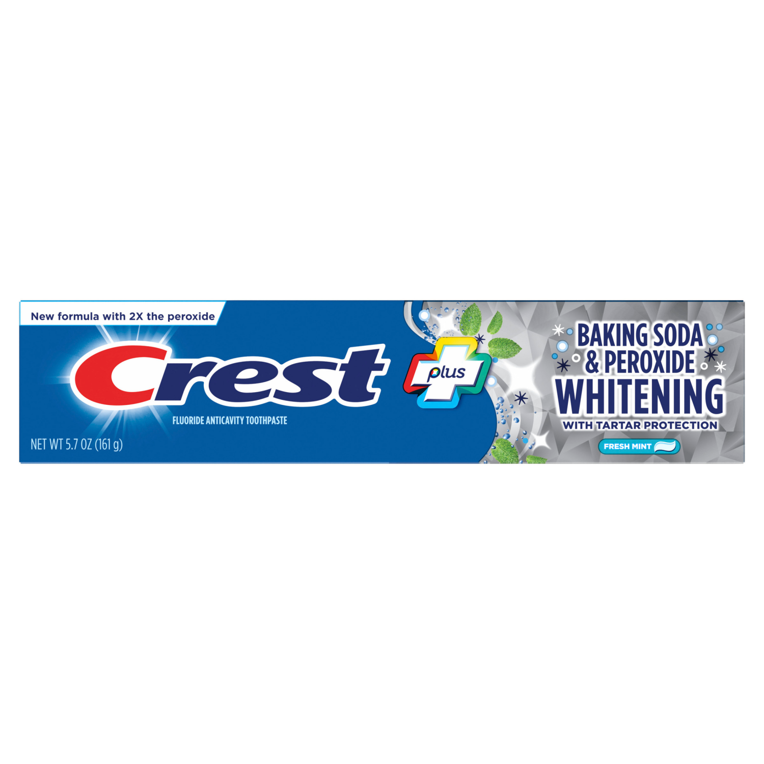 slide 4 of 5, Crest Plus Baking Soda & Peroxide Whitening Toothpaste, Fresh Mint, 5.7 oz, 5.7 oz