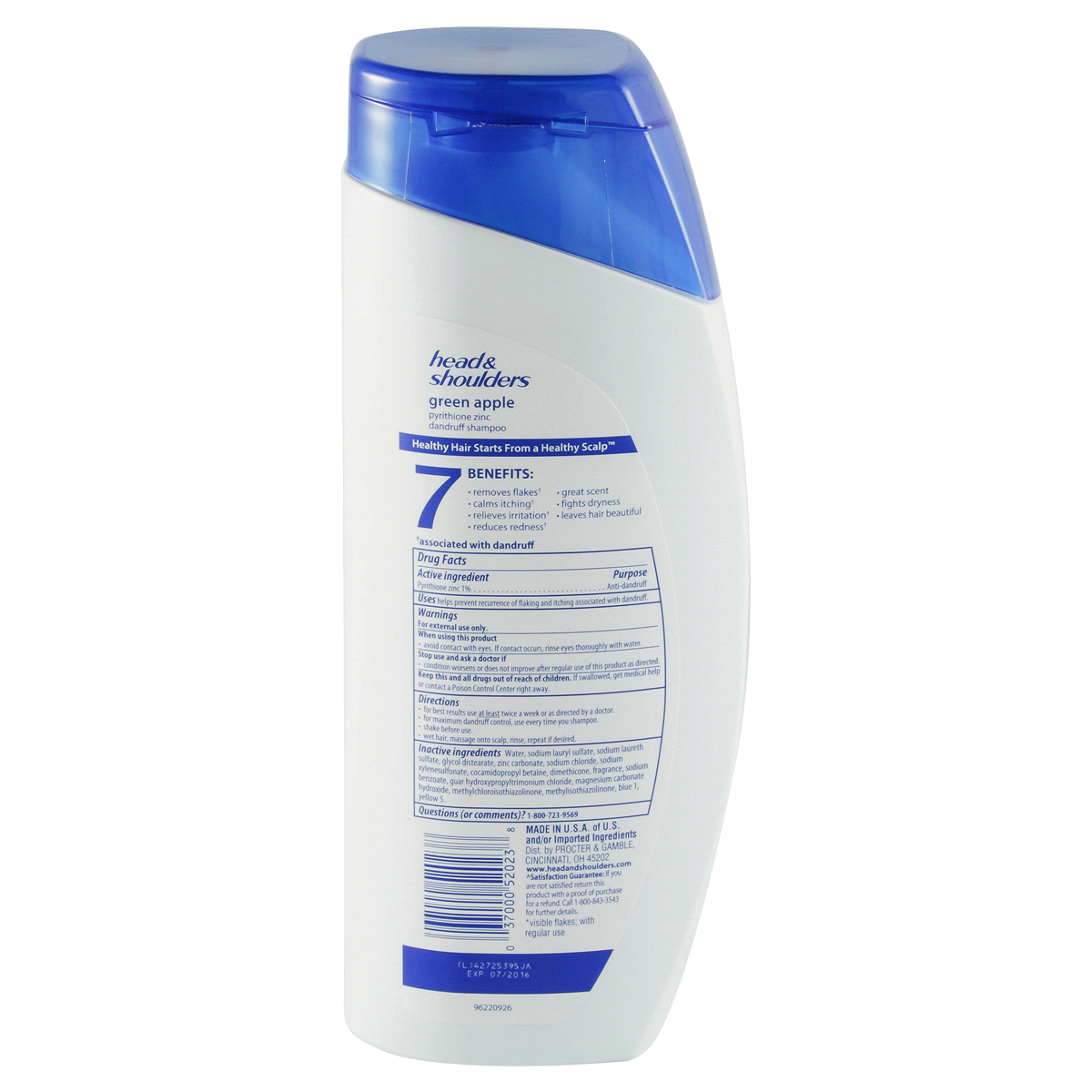 slide 2 of 3, Head & Shoulders Green Apple Anti-Dandruff Shampoo, 23.7oz, 23.7 fl oz