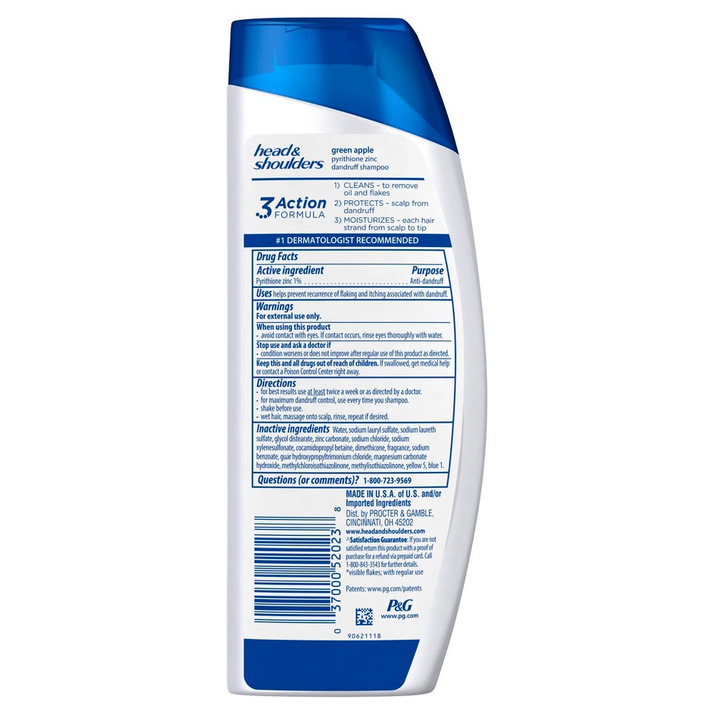 slide 3 of 3, Head & Shoulders Green Apple Anti-Dandruff Shampoo, 23.7oz, 23.7 fl oz