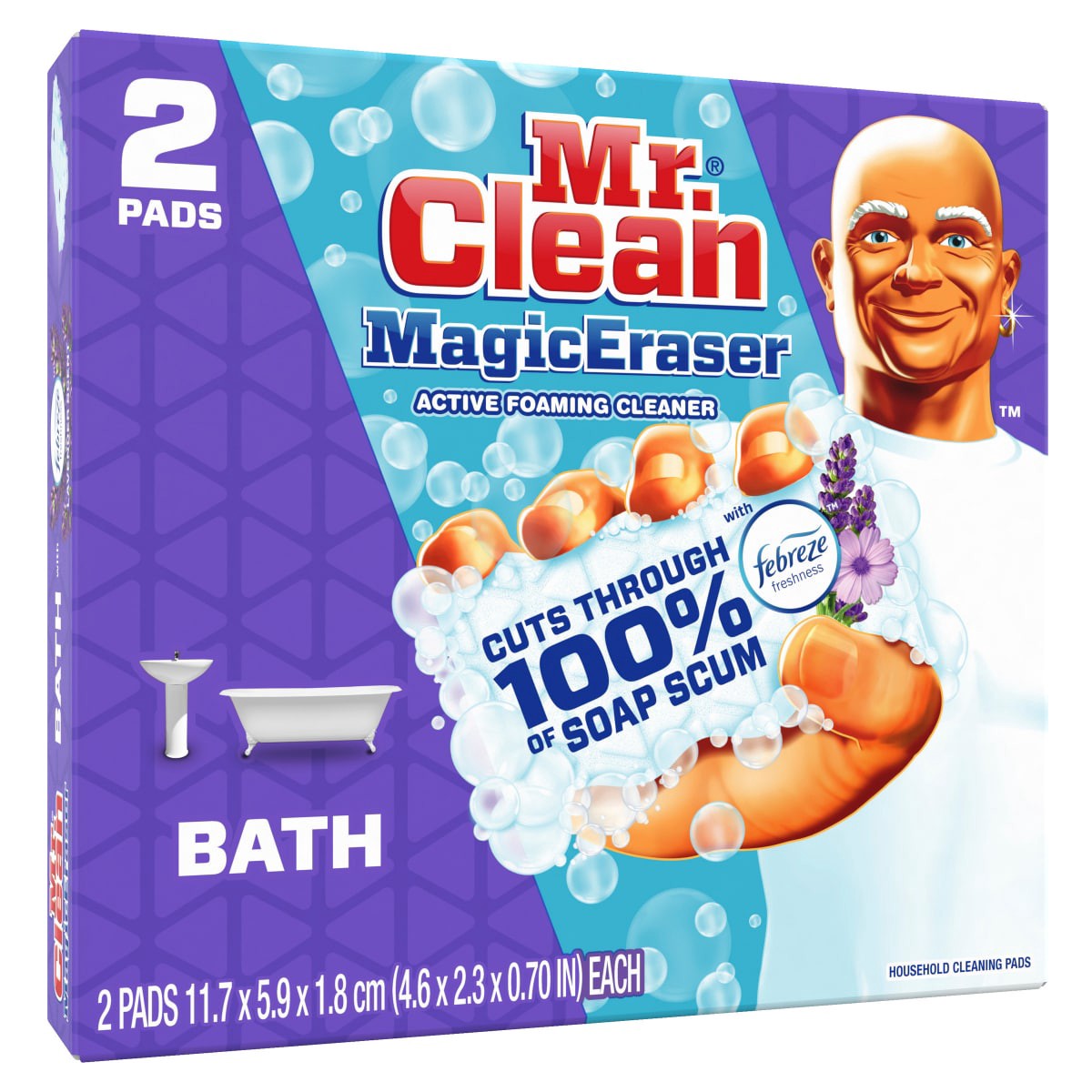 slide 12 of 13, Mr. Clean Lavender Scent Magic Eraser With Febreze, 2 ct