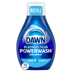 Dawn Powerwash Fresh Dish Spray, Liquid Dish Soap Refill, 16 Fl Oz