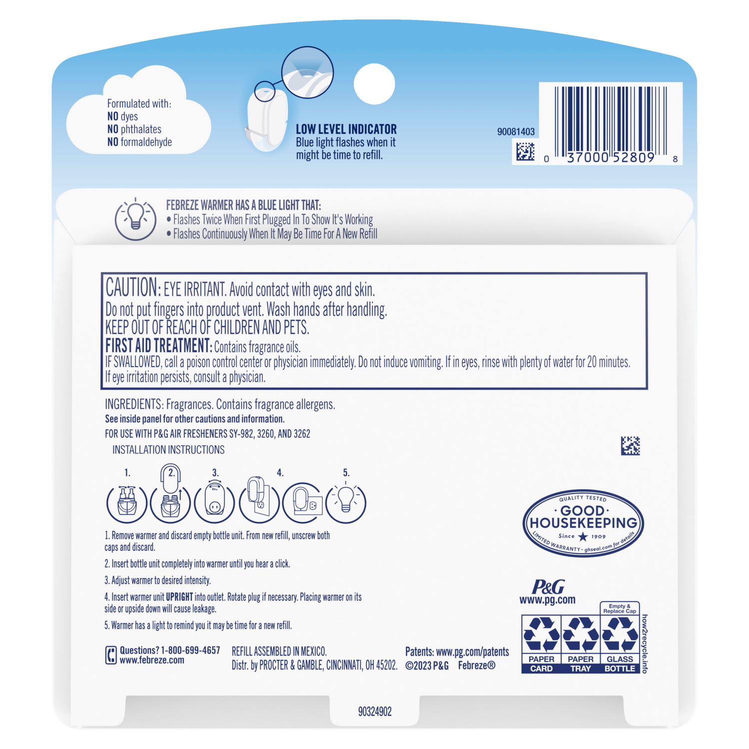 slide 3 of 8, Febreze Plug In Air Freshener, Odor-Fighting Scented Oil Refill, Ocean Scent, 2 Refills, 2 ct