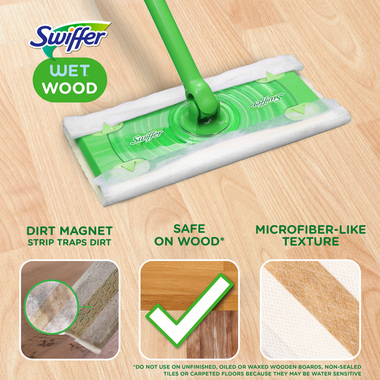 slide 4 of 5, Swiffer Heavy Duty Mop Wet Multi-Surface Cloth Refills for Floor Mopping and Cleaning, Hardwood Floor Cleaner, 20 count, 20 ct
