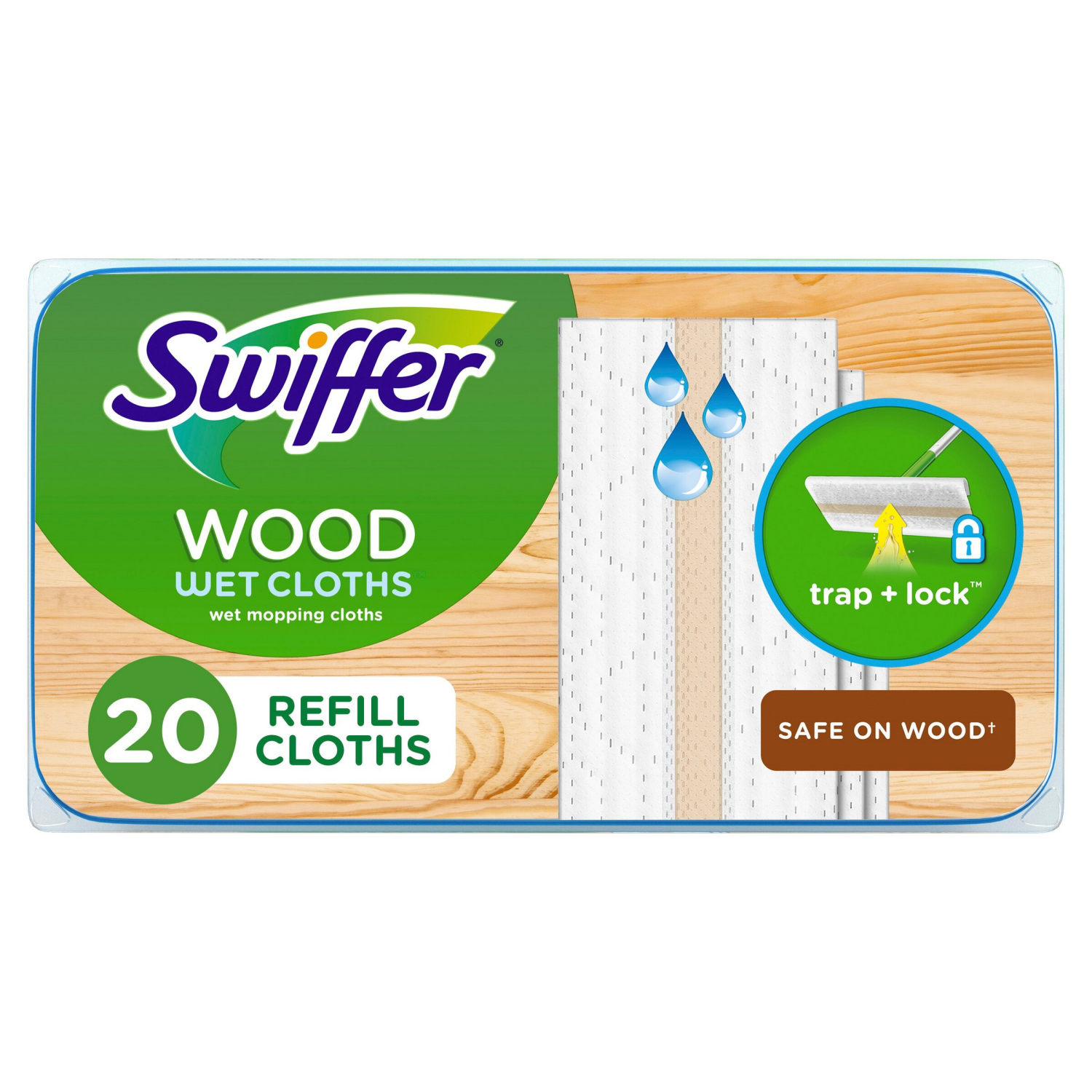 slide 1 of 5, Swiffer Heavy Duty Mop Wet Multi-Surface Cloth Refills for Floor Mopping and Cleaning, Hardwood Floor Cleaner, 20 count, 20 ct