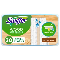 Swiffer Heavy Duty Mop Wet Multi-Surface Cloth Refills for Floor Mopping and Cleaning, Hardwood Floor Cleaner, 20 count