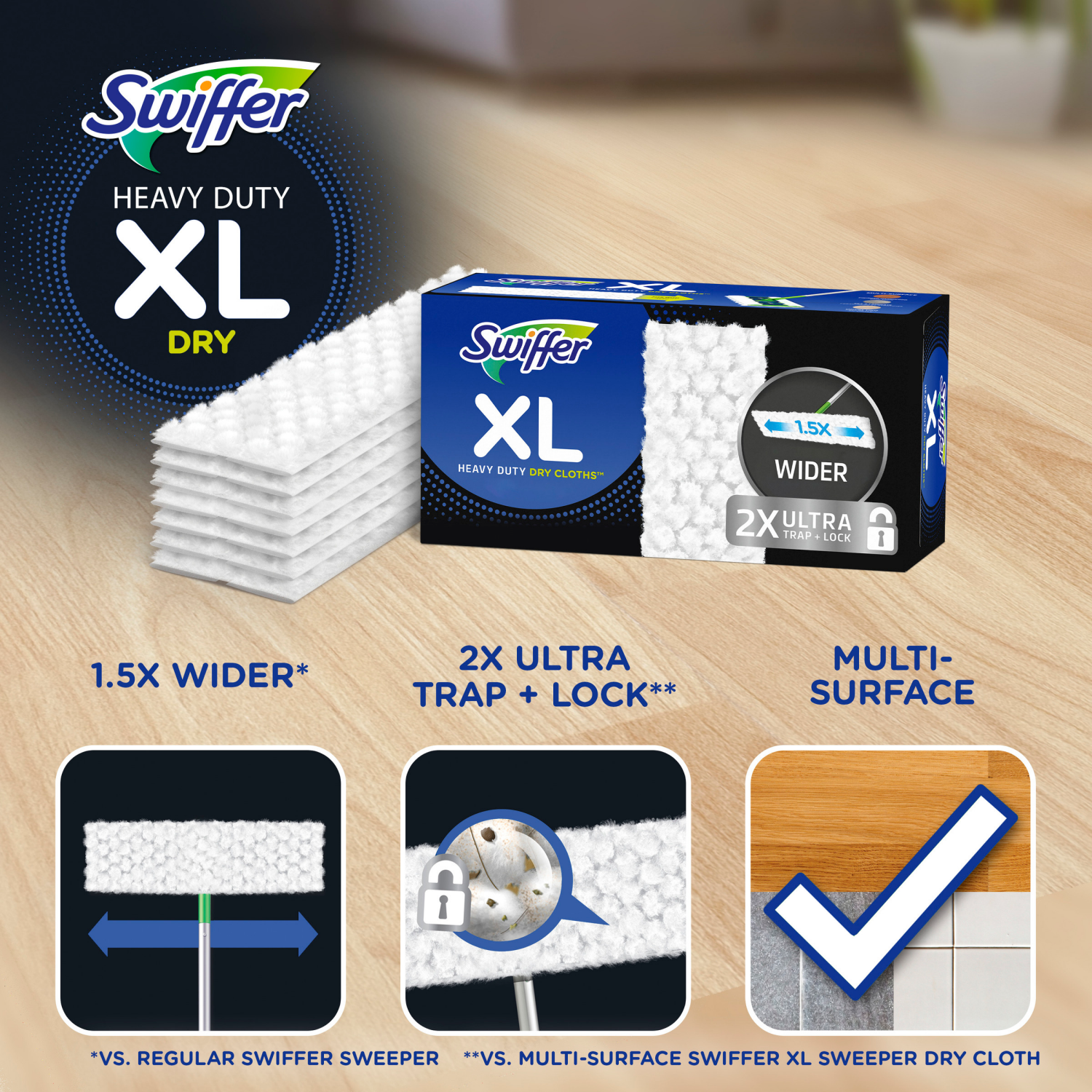 slide 4 of 5, Swiffer XL Heavy Duty Dry Duster Refills - Unscented - 10ct, 10 ct