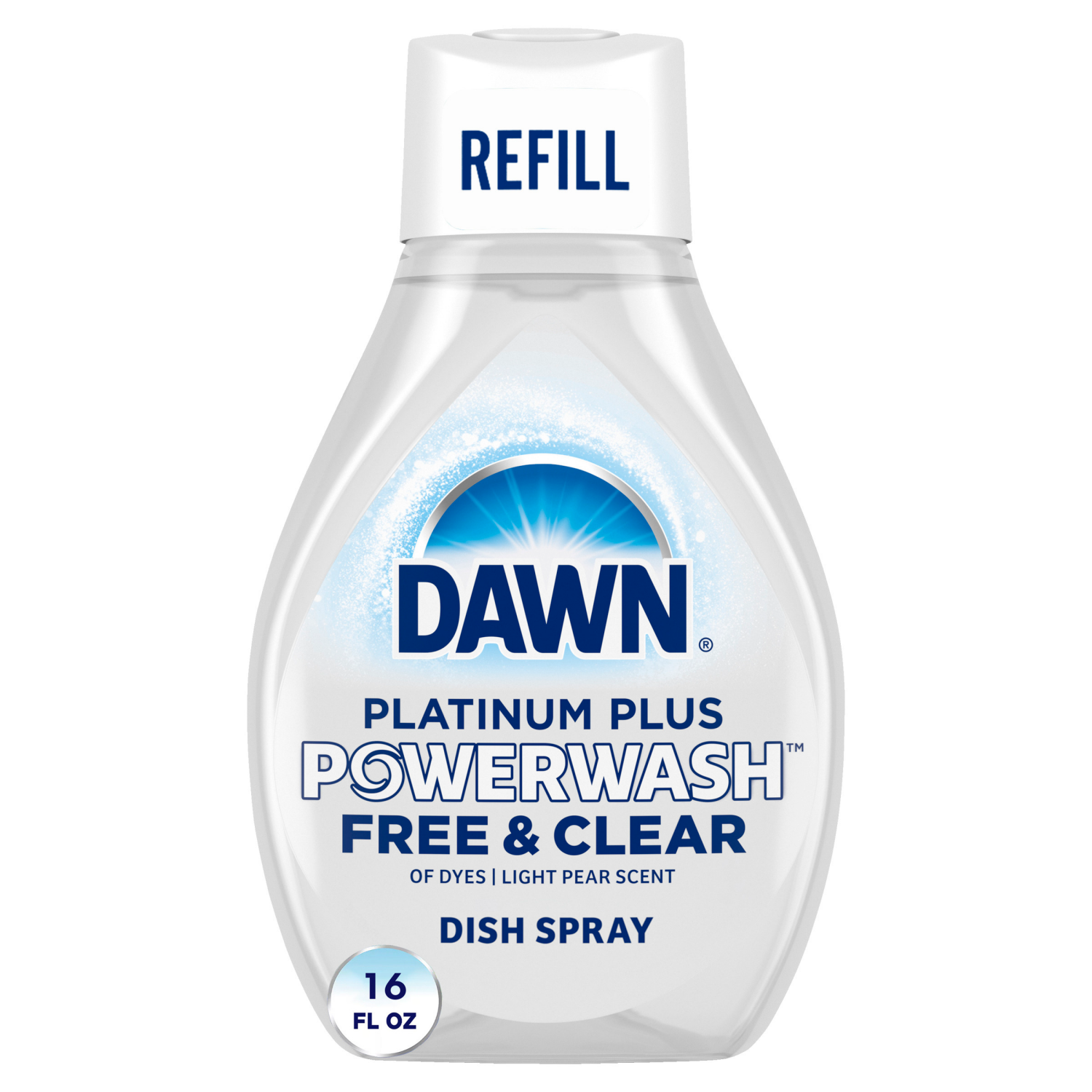 slide 1 of 5, Dawn Powerwash Spray Refill, Dish Soap, Dishwashing Liquid, Free & Clear, 1 Refill, 16 Fl Oz, 16 oz