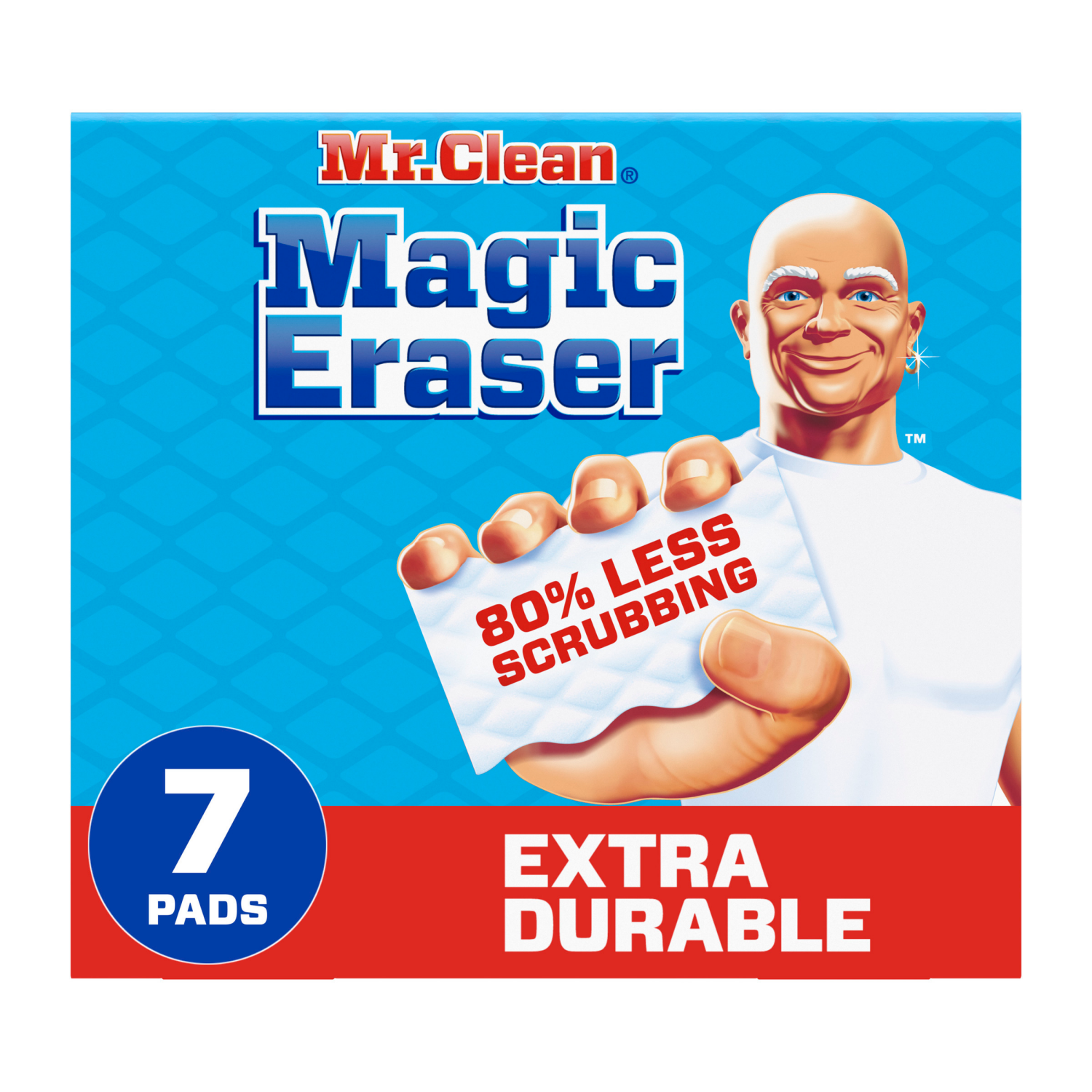 slide 1 of 7, Mr. Clean Magic Eraser Sponge, All Purpose Cleaner, Cleaning Scrubber, Extra Durable, 7ct, 7 ct