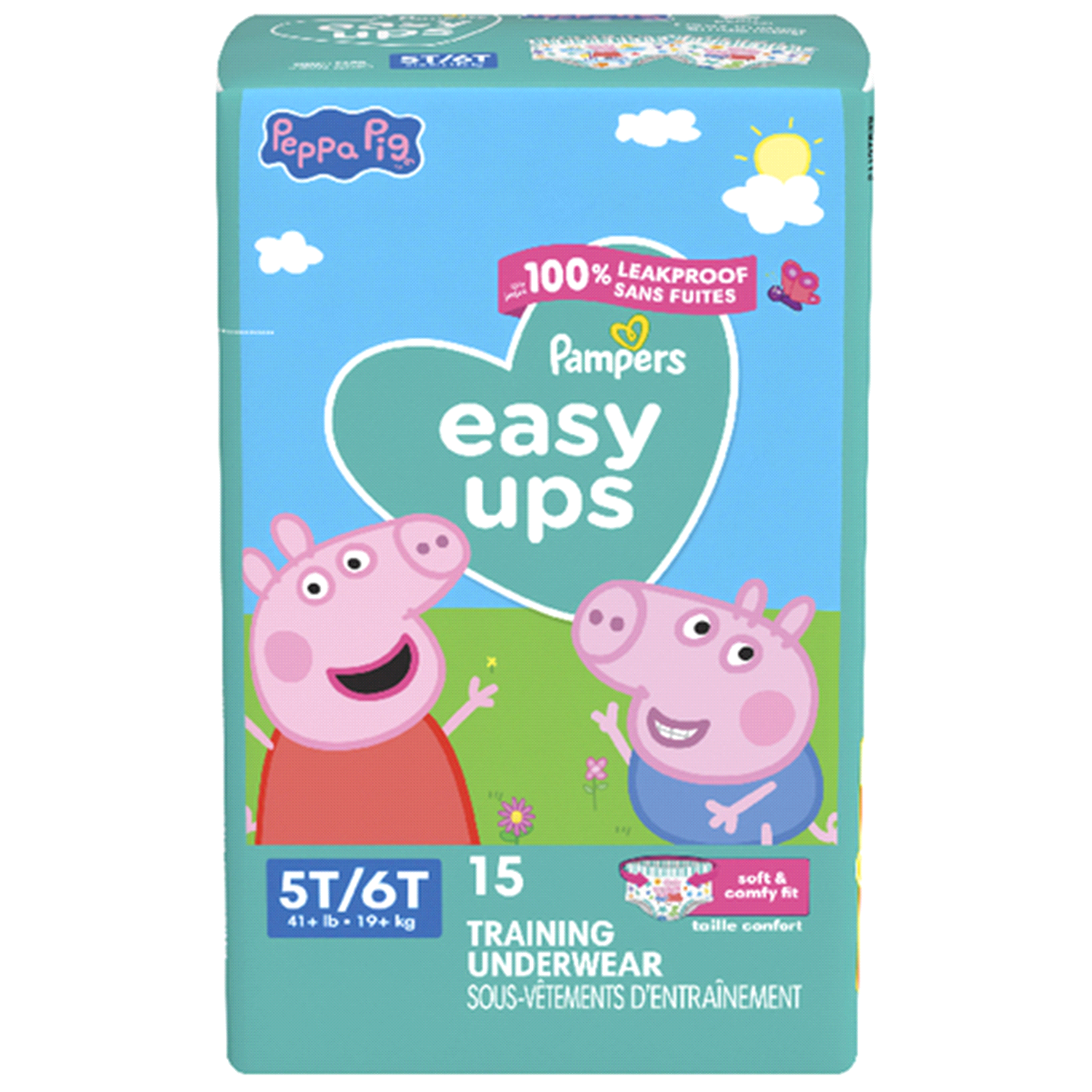 slide 1 of 8, Pampers Easy Ups Training Underwear Girls Size 7 5T-6T 15 Count, 15 ct