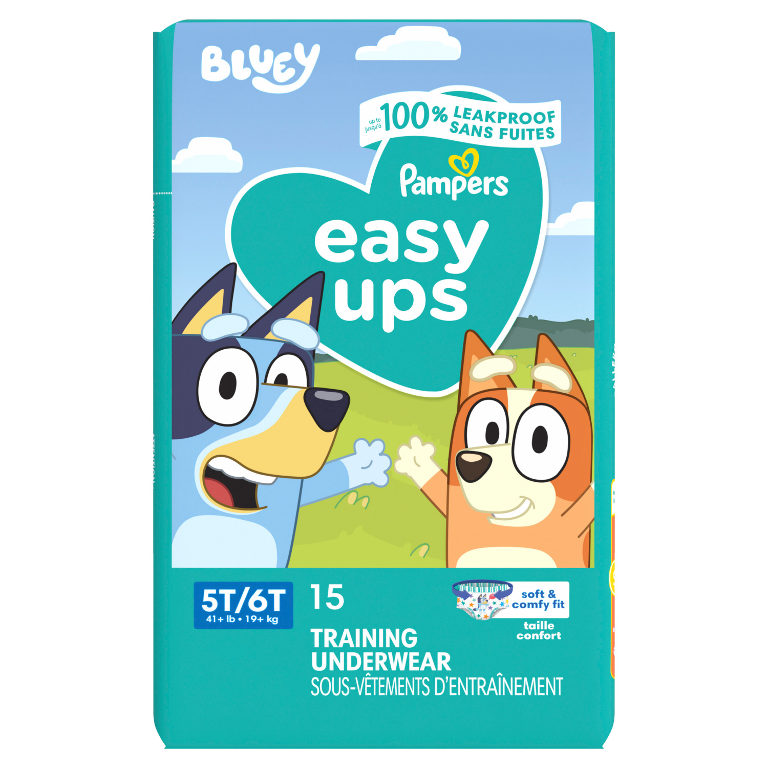 slide 3 of 7, Pampers Easy Ups Training Underwear Boys Size 7 5T-6T 15 Count, 15 ct