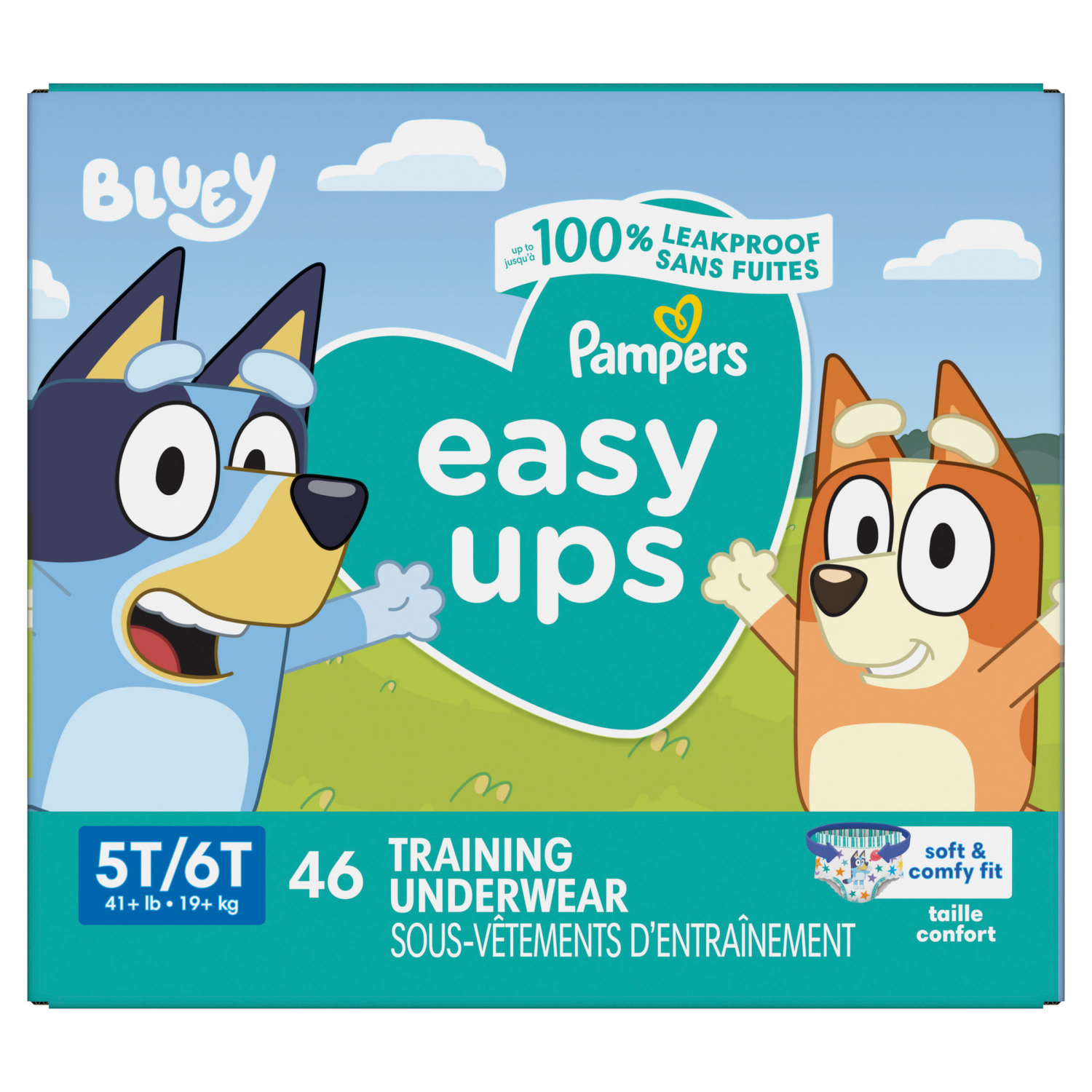 slide 3 of 8, Pampers Easy Ups Training Underwear Boys Size 7 5T6T, 46 Count, 46 ct
