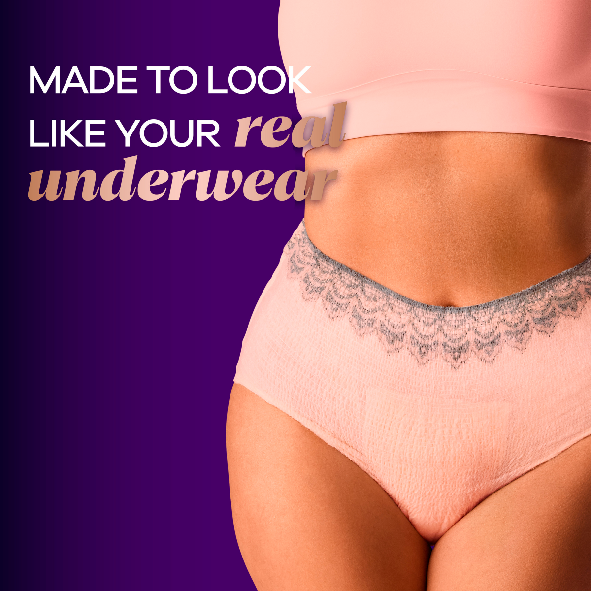 slide 2 of 5, Always Discreet Boutique Incontinence and Postpartum Underwear for Women, Maximum Protection, S/M, Rosy, 20 Count, 20 ct