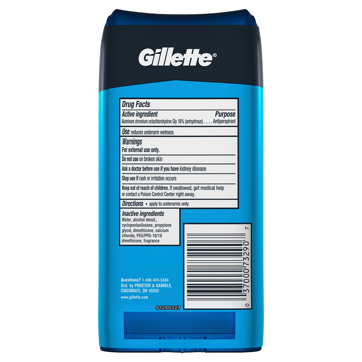 Gillette Wild Rain Clear Gel Mens Antiperspirant & Deodorant 2 ct; 3.8