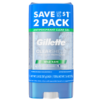 slide 21 of 29, Gillette Wild Rain Clear Gel Mens Antiperspirant & Deodorant, 2 ct; 3.8 oz