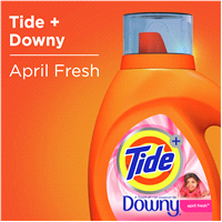 slide 3 of 25, Tide Plus Downy High Efficiency Liquid Laundry Detergent - April Fresh - 69 fl oz, 69 fl oz