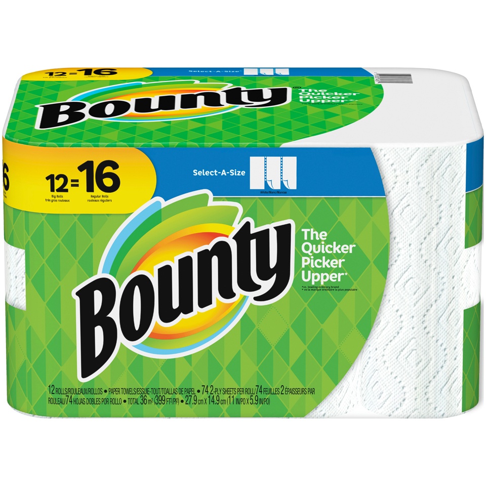 slide 2 of 2, Bounty Paper Towels 12 ea, 12 ct