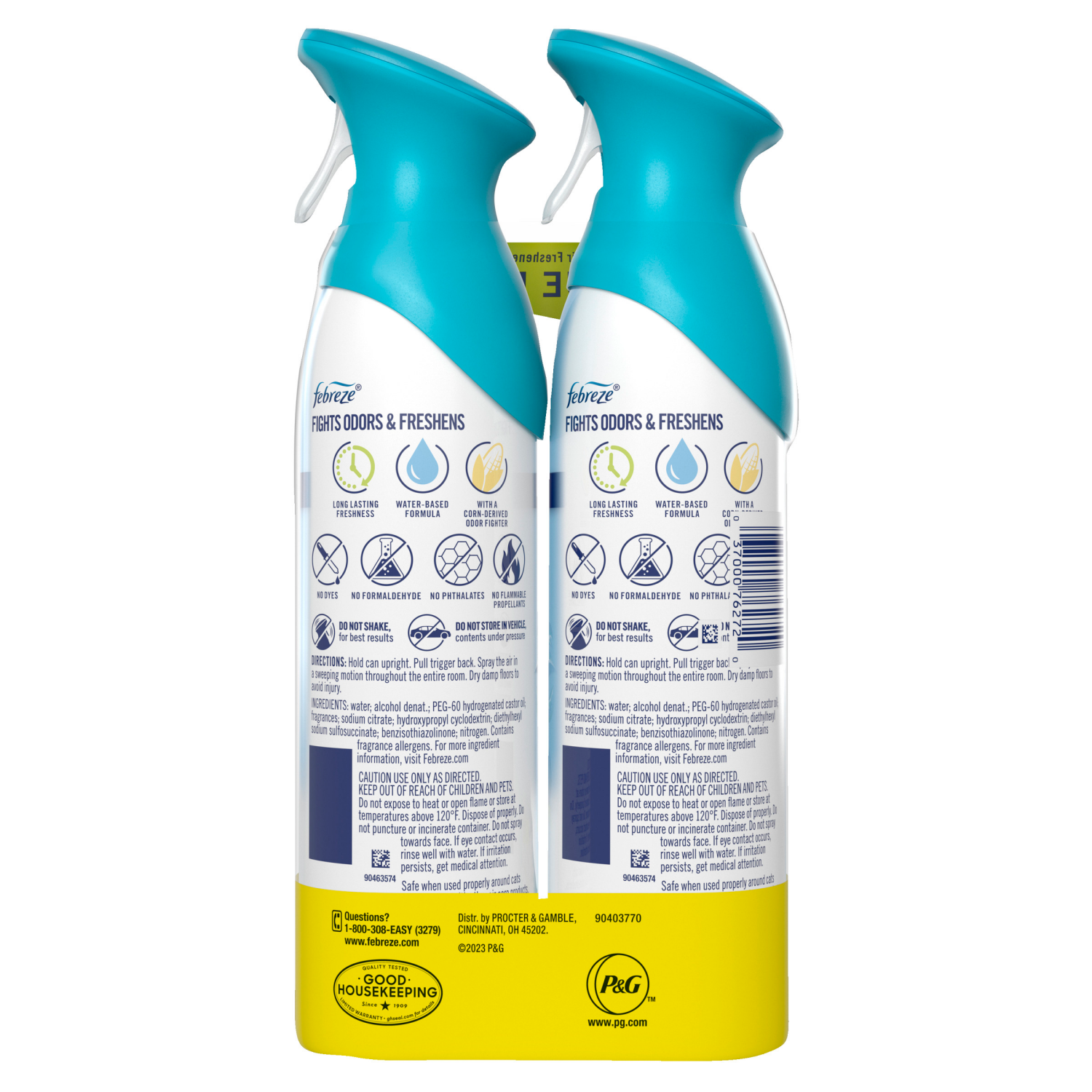 slide 3 of 8, Febreze Air Effects Odor-Fighting Air Freshener Gain Honey Berry Hula, 8.8 oz. Aerosol Can, Pack of 2, 2 ct; 8.8 fl oz