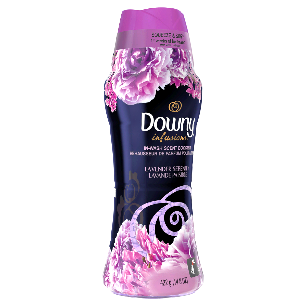 slide 5 of 5, Downy Infusions In-Wash Scent Booster Beads, Calm, Lavender and Vanilla Bean, 14.8 oz, 14.8 oz