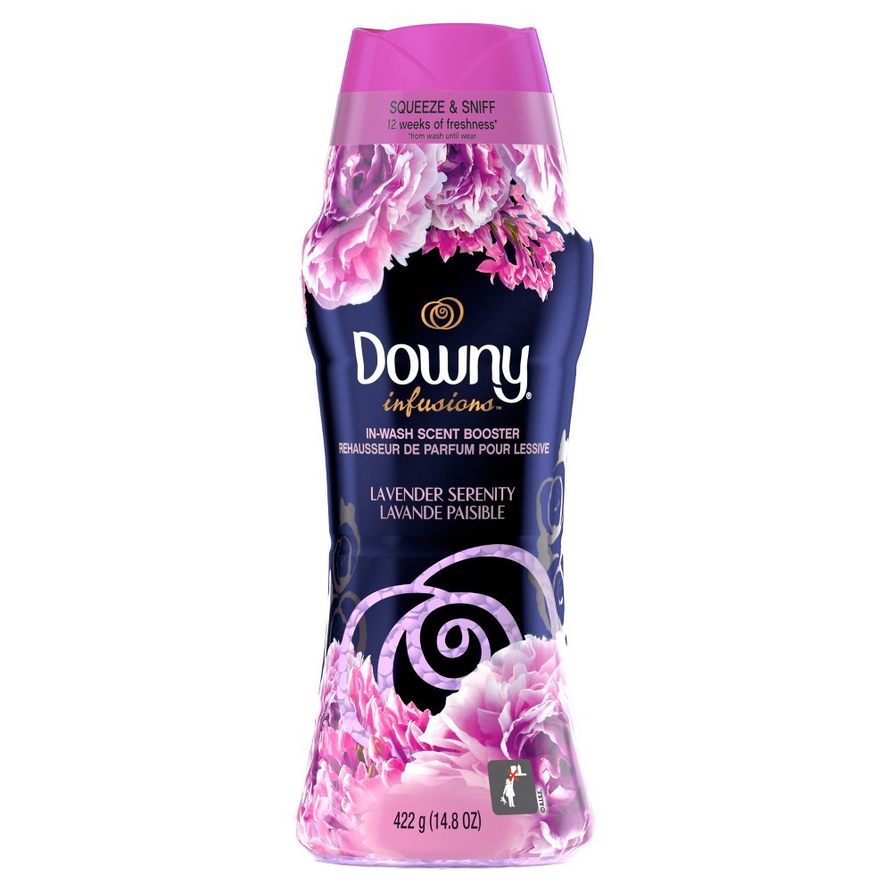 slide 3 of 5, Downy Infusions In-Wash Scent Booster Beads, Calm, Lavender and Vanilla Bean, 14.8 oz, 14.8 oz