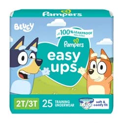Pampers Easy Ups Training Underwear Boys Size 4 2T-3T 25 Count 