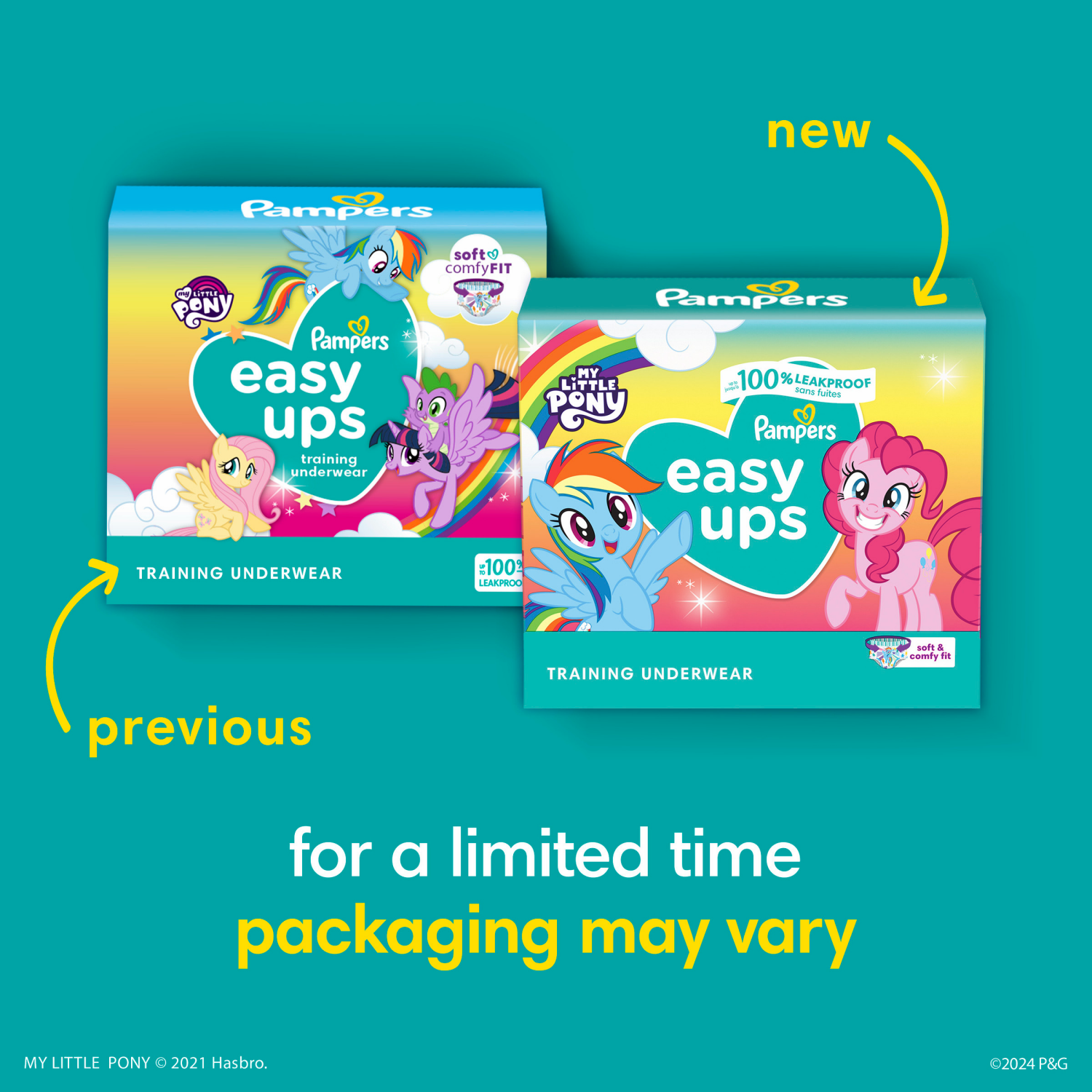 slide 6 of 8, Pampers Easy Ups Training Underwear Peppa Pig Size 4 (2T3T), 25 Count, 25 ct
