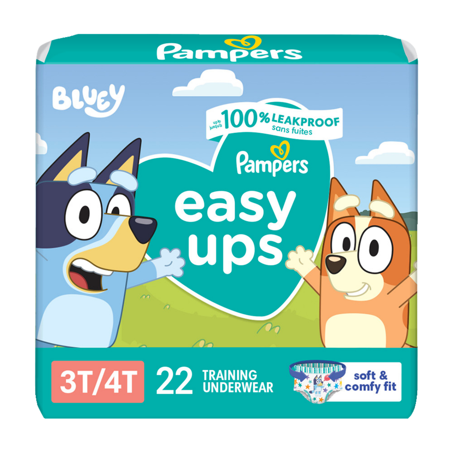 slide 1 of 5, Pampers Easy Ups Training Underwear Boys Size 4 3T4T 22 Count, 22 ct