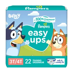 Pampers Easy Ups Training Underwear Boys Size 4 3T4T 22 Count