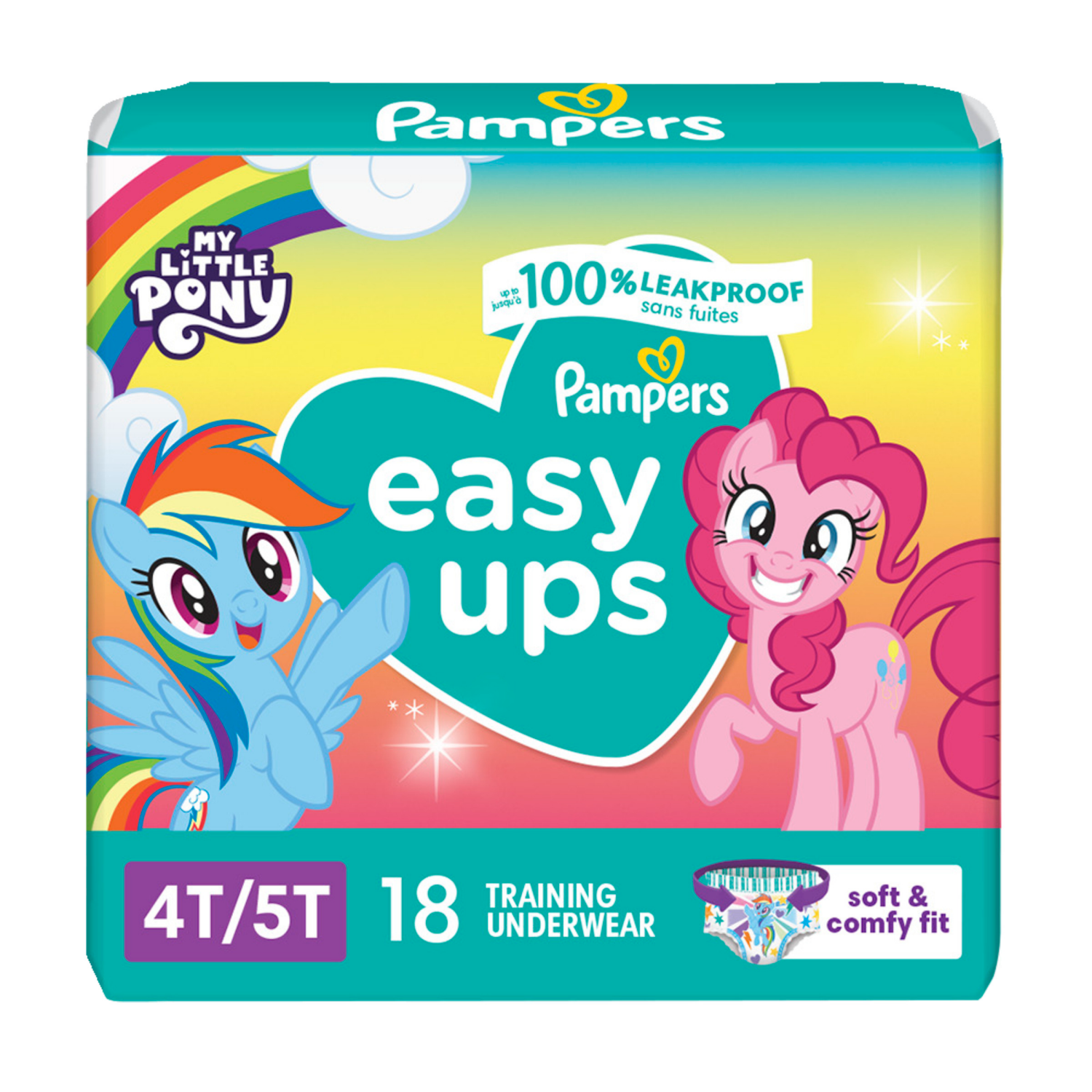 slide 1 of 5, Pampers Easy Ups Training Underwear Peppa Pig Size 6 (4T5T), 18 Count, 18 ct