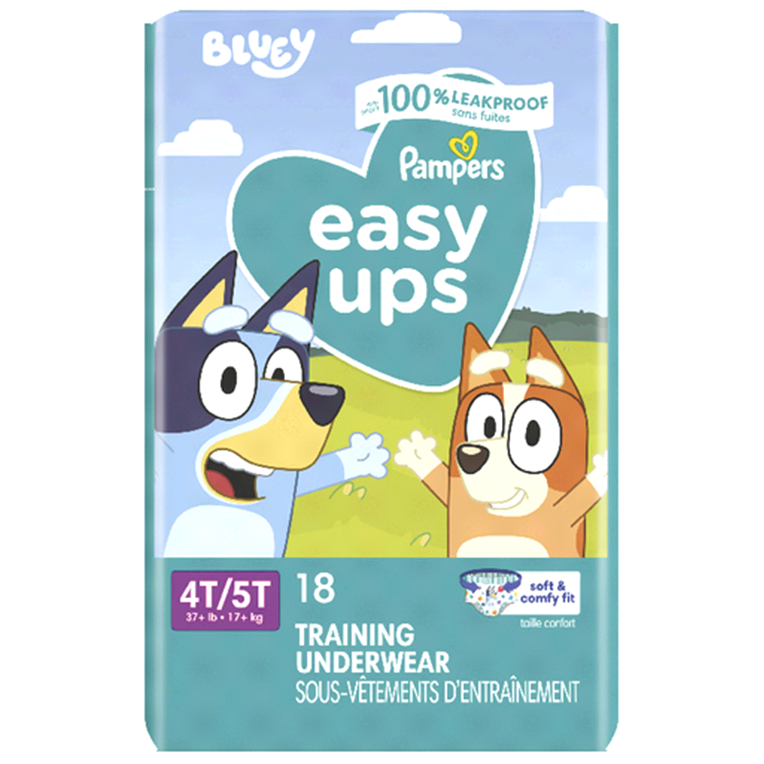 slide 1 of 29, Pampers Easy Ups Training Underwear Boys Size 6 4T5T, 18 Count, 18 ct