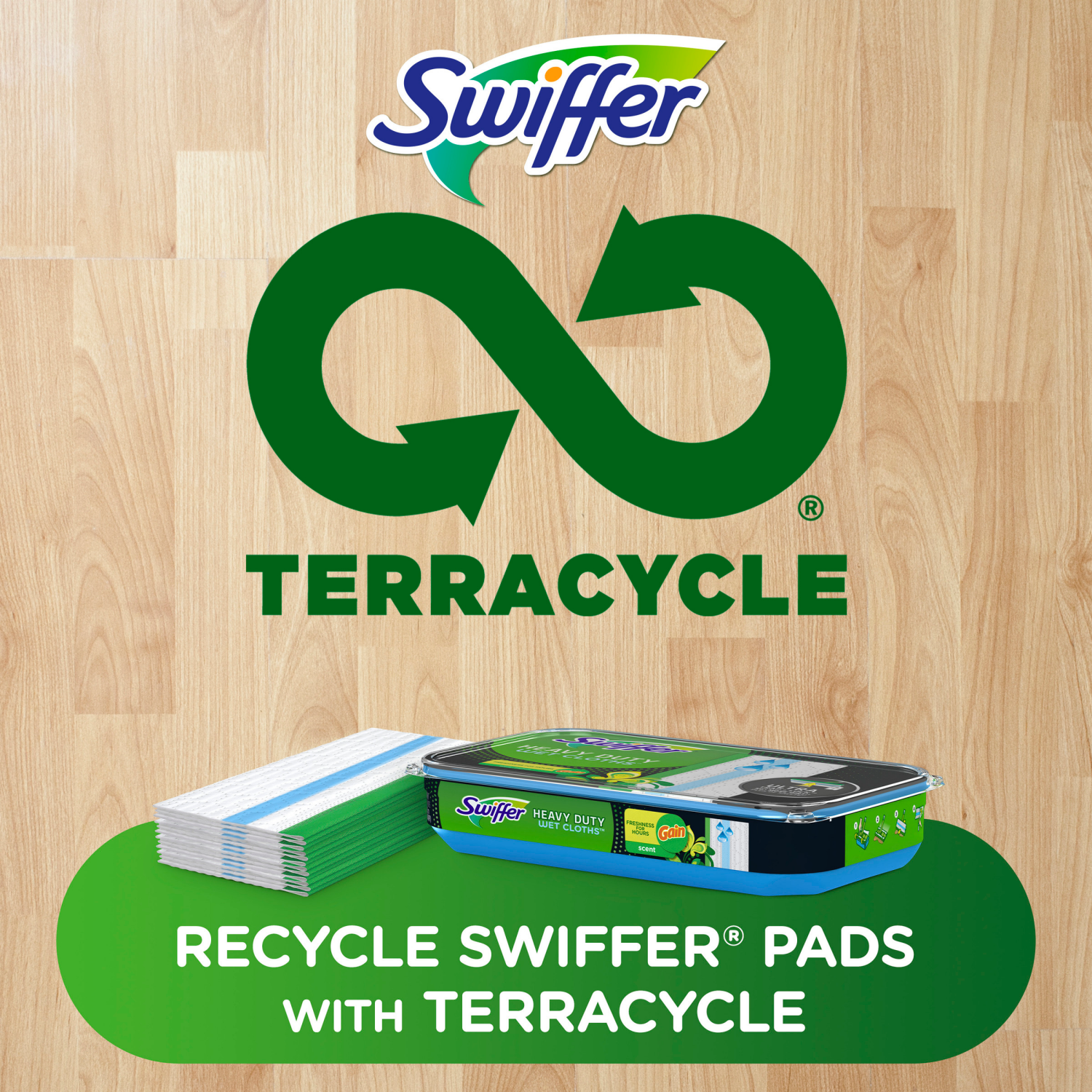 slide 3 of 8, Swiffer Heavy Duty Mop Wet Multi-Surface Cloth Refills for Floor Mopping and Cleaning, Gain Scent, 10 count, 10 ct